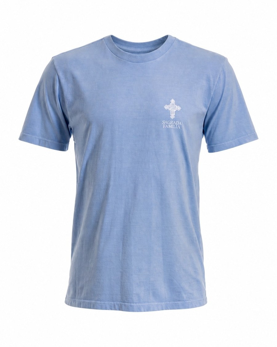 Camiseta Monograma Azul Claro
